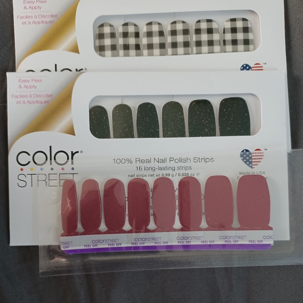 3 pack of color street nails sets